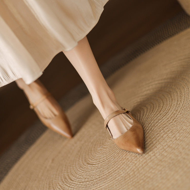 Liora Genuine Leather Mules