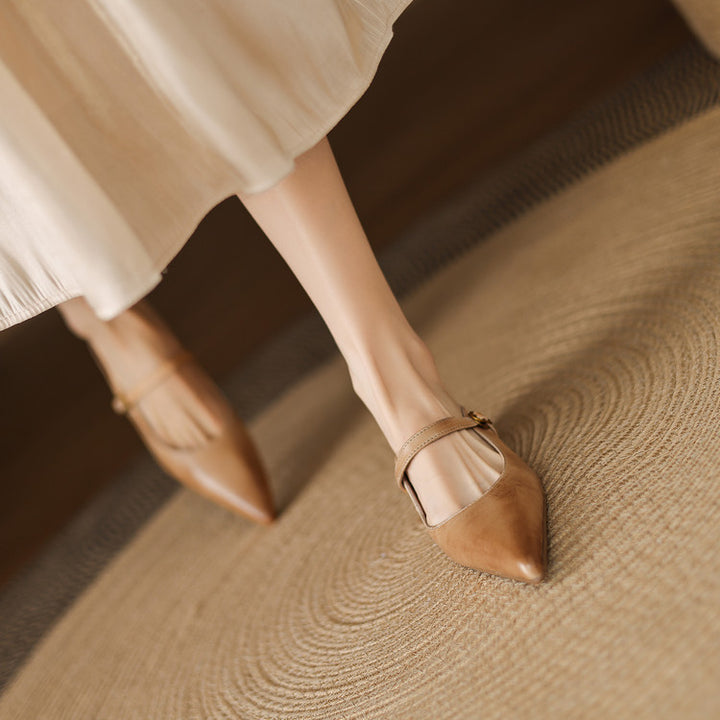 Liora Genuine Leather Mules