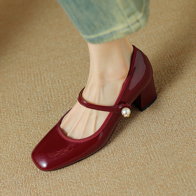 Calista Genuine Leather Heels
