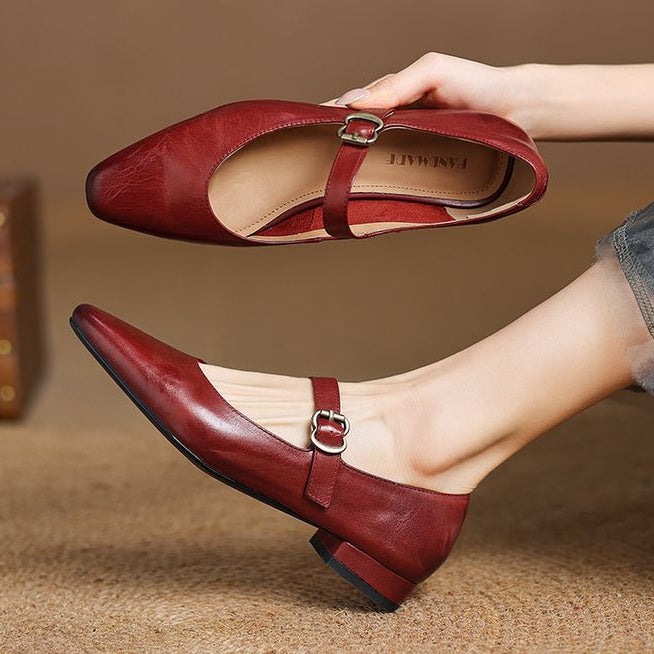 Lila Genuine Leather Flats