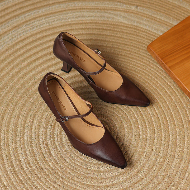 Kath Genuine Leather Heels