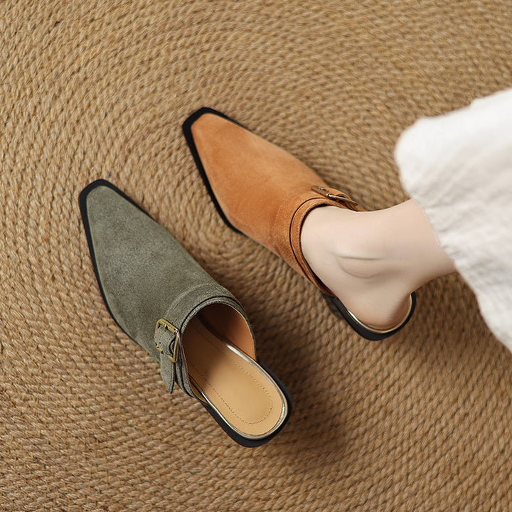 Noellea Suede Heeled Mules