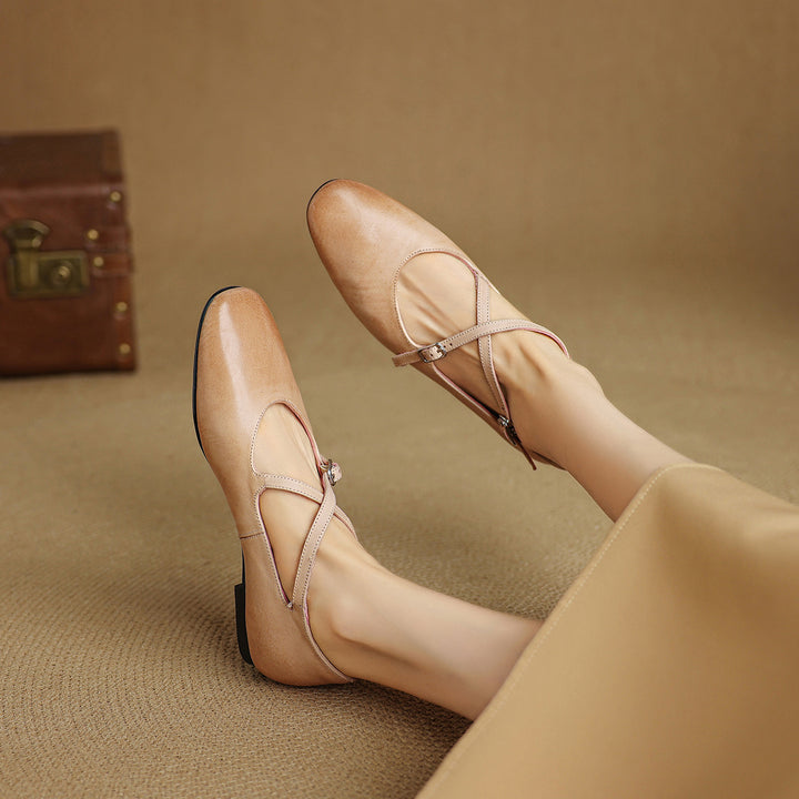 Avelin Genuine Leather Flats