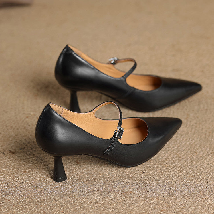 Eva Genuine Leather Heels