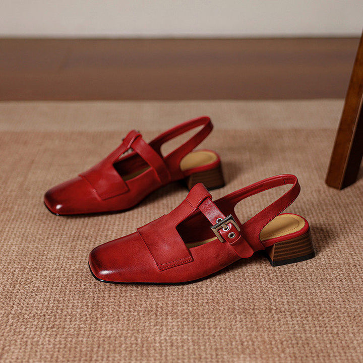 Varetta Genuine Leather Heels