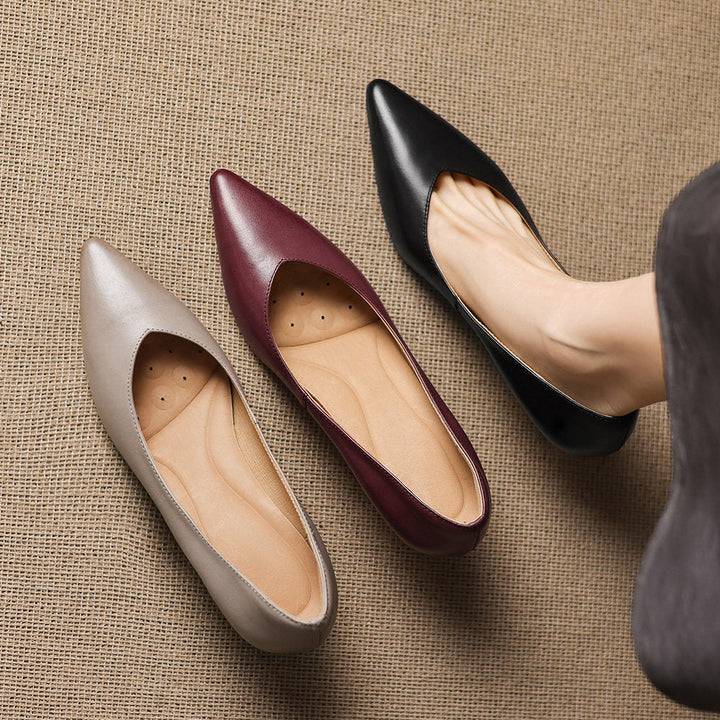 Lenora Genuine Leather Heels