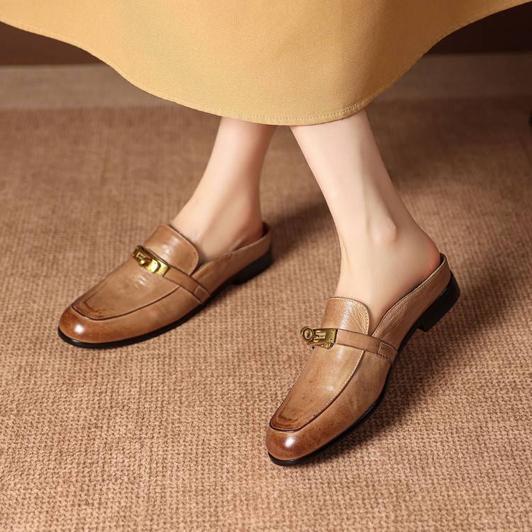 Fiorella Genuine Leather Mules