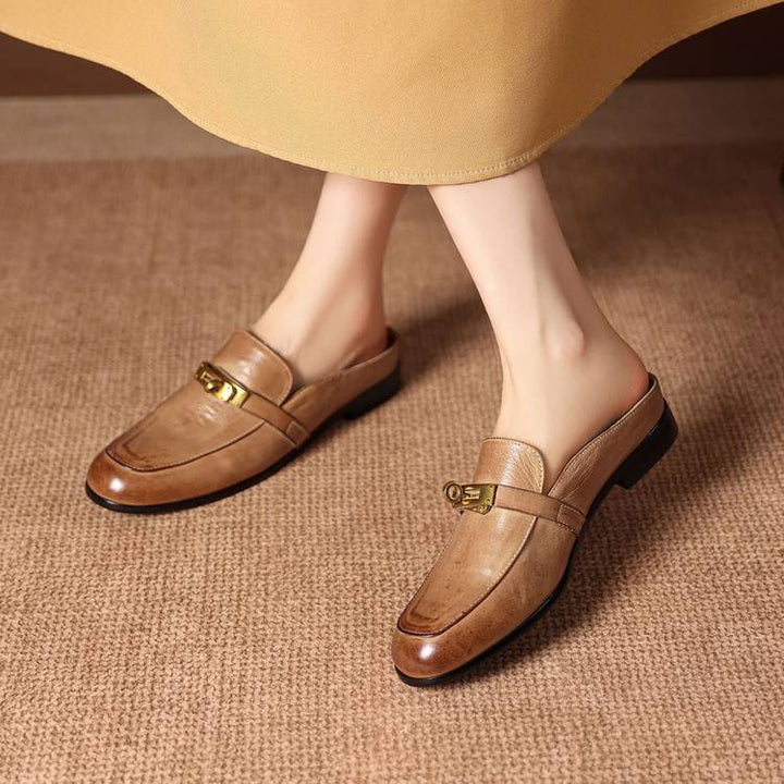 Fiorella Genuine Leather Mules