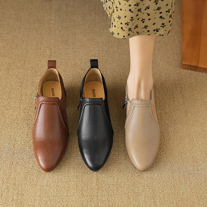Talia Genuine Leather Flats