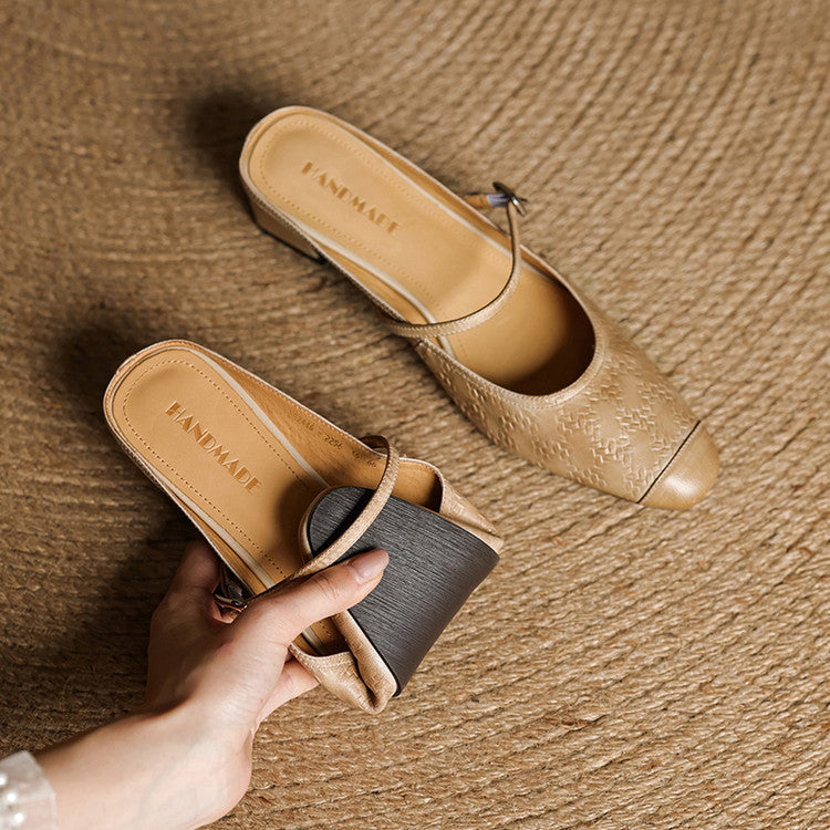 Vivette Genuine Leather Mules