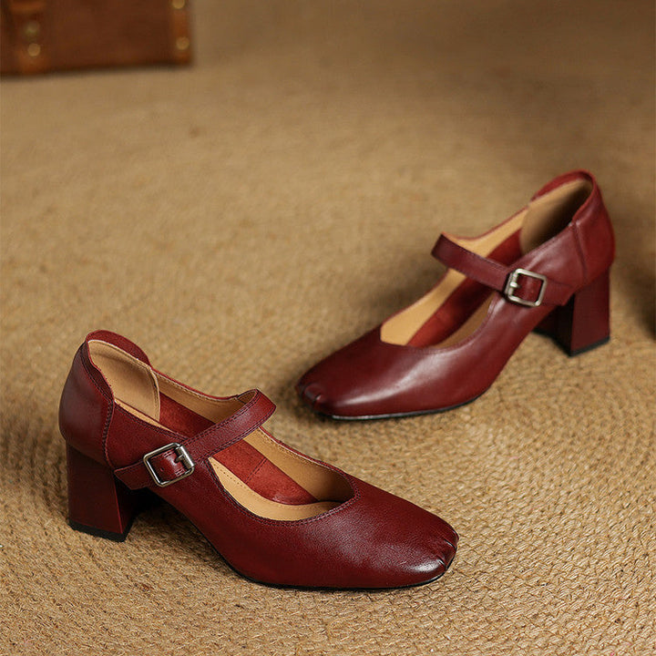 Cira Genuine Leather Heels