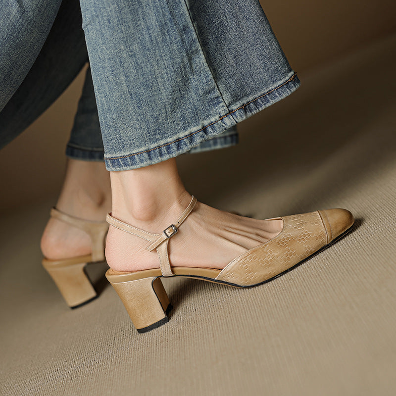 Savira Genuine Leather Heels