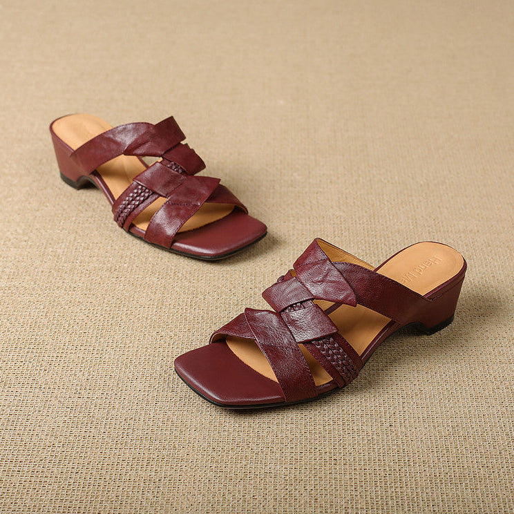 Elanora Genuine Leather Mules