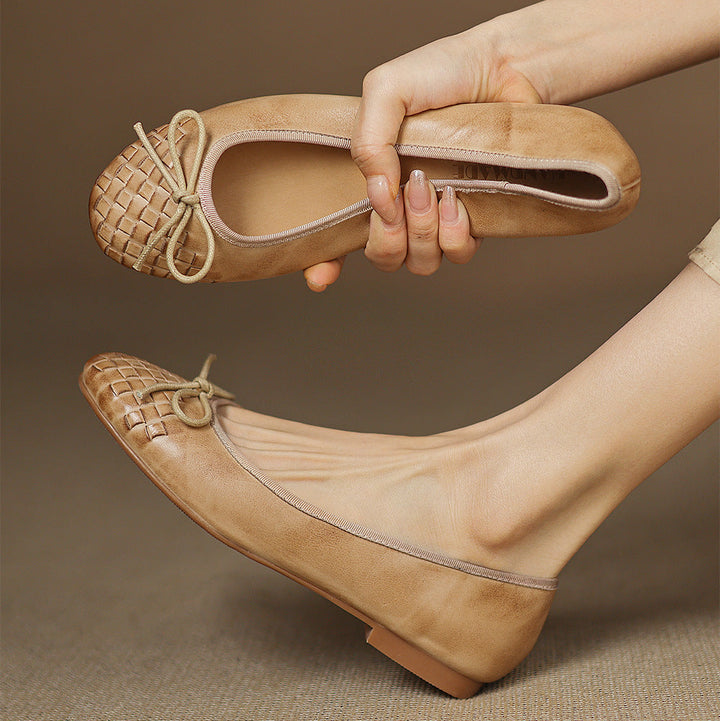 Vara Genuine Leather Flats