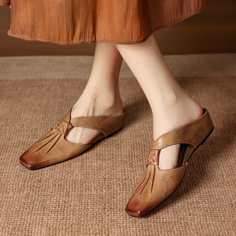 Lola Genuine Leather Mules