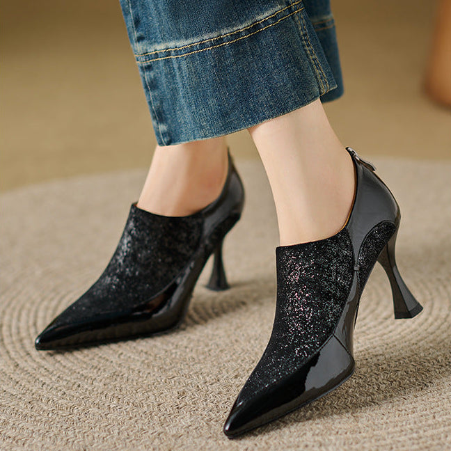 Evara Genuine Leather Heels