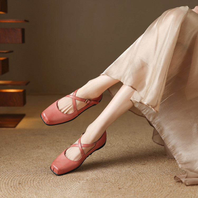 Fina Genuine Leather Flats