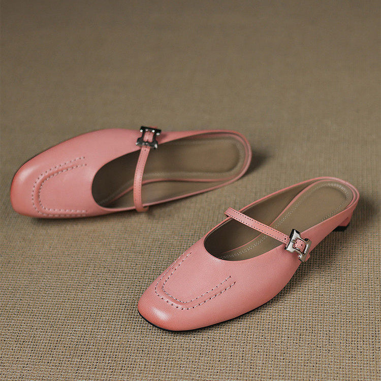 Elira Genuine Leather Mules