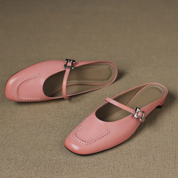Elira Genuine Leather Mules
