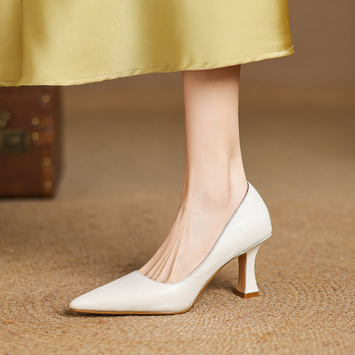 Valena Genuine Leather Heels