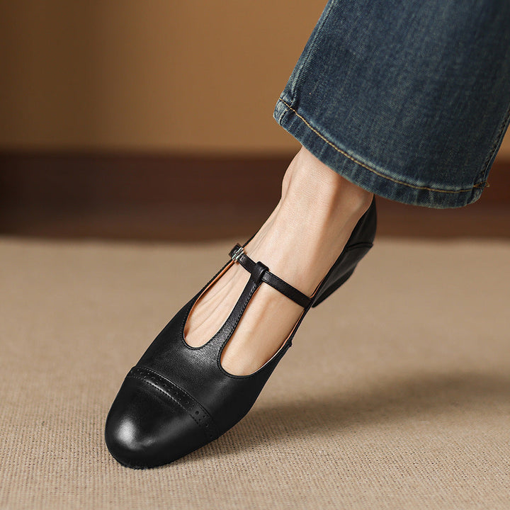 Elina Genuine Leather Flats
