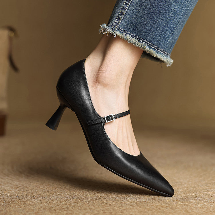 Eva Genuine Leather Heels