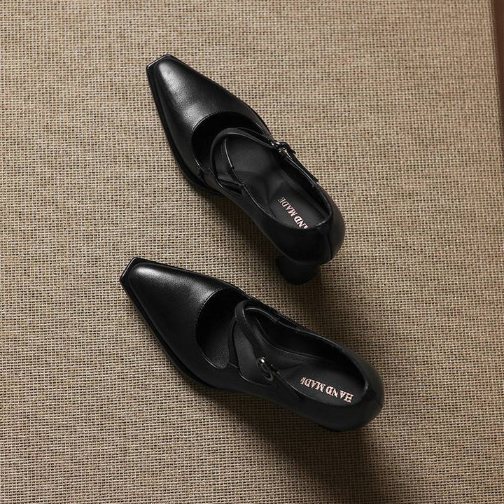 Elva Genuine Leather Heels
