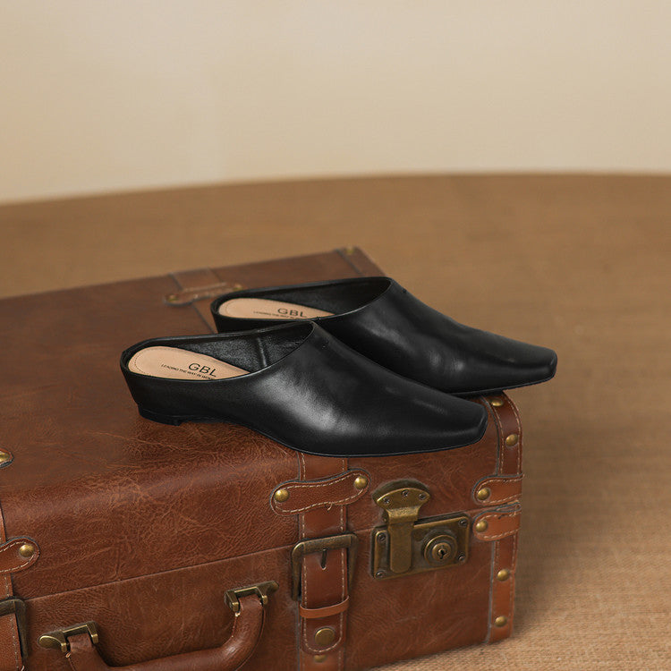Nerissa Genuine Leather Mules