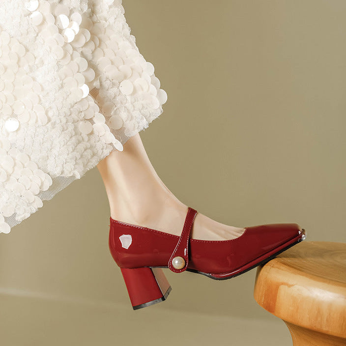 Nina Leather Heels