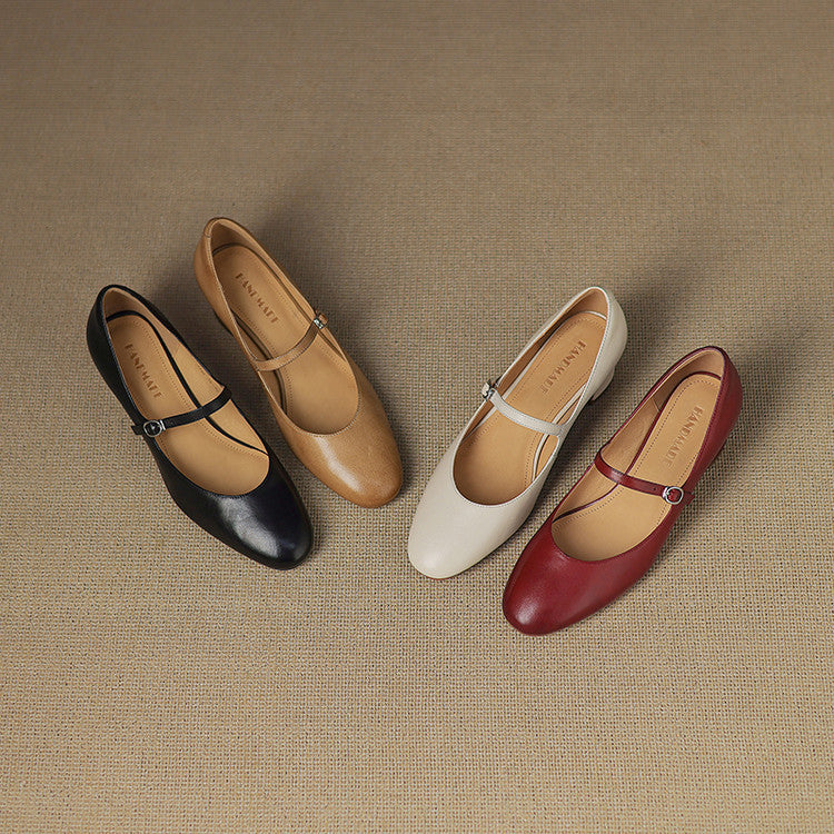 Arelis Genuine Leather Heels