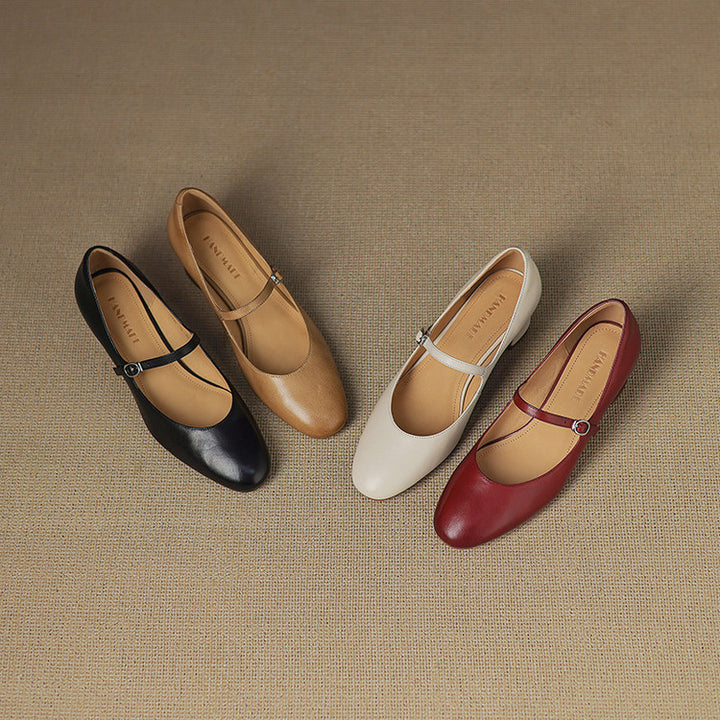 Arelis Genuine Leather Heels