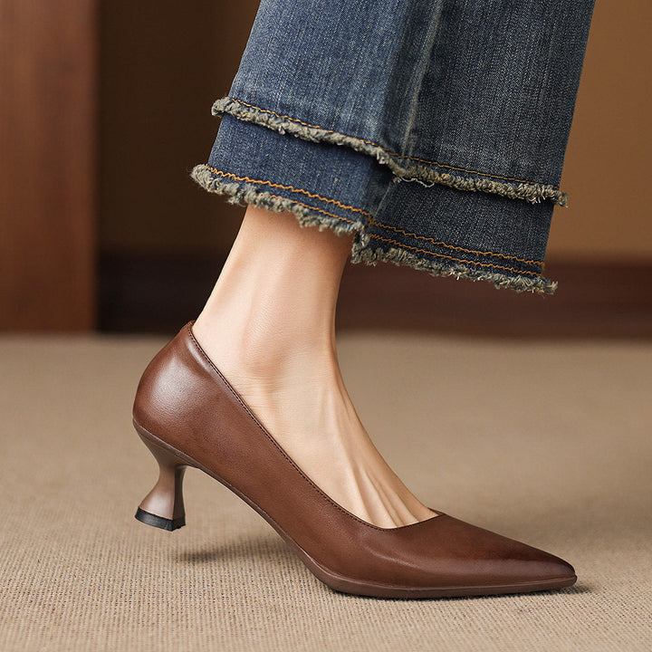 Valeria Genuine Leather Heels
