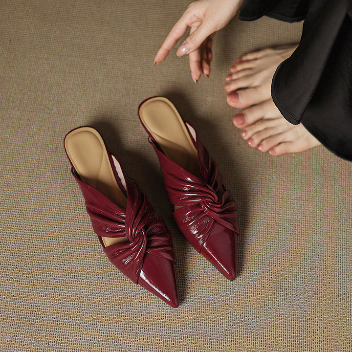 Elvara Genuine Leather Mules