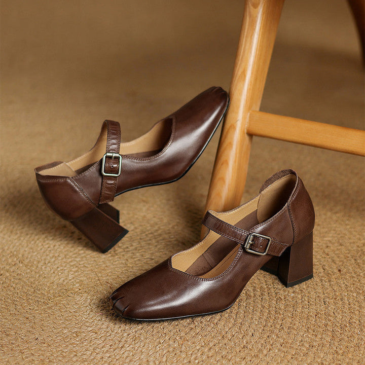 Cira Genuine Leather Heels