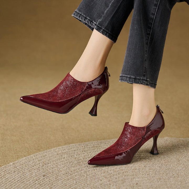 Evara Genuine Leather Heels