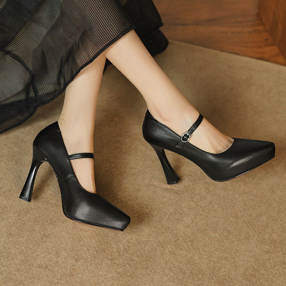 Camille Genuine Leather Heels