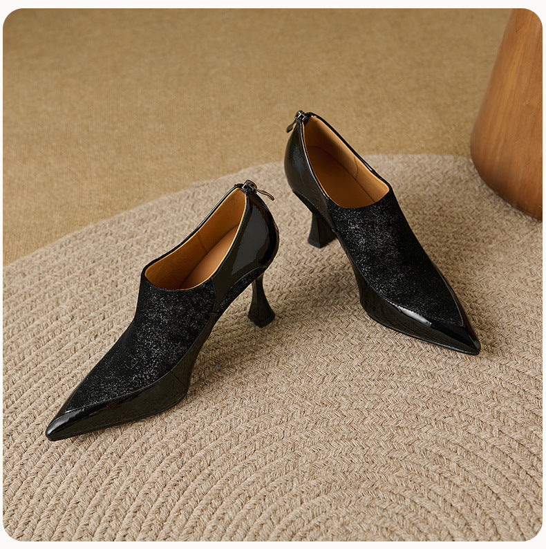 Evara Genuine Leather Heels