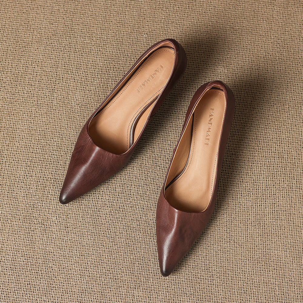 Calina Genuine Leather Heels