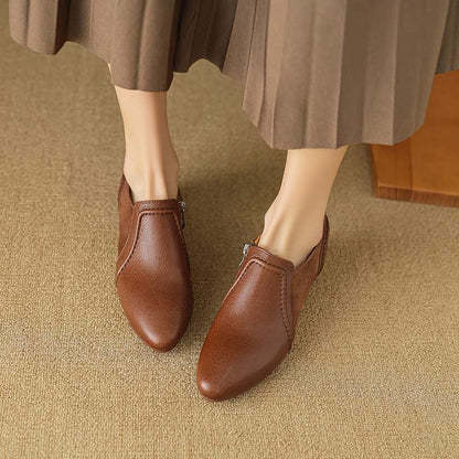 Talia Genuine Leather Flats