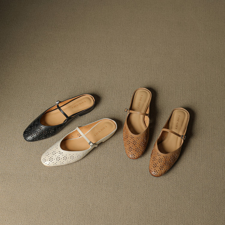 Alina Genuine Leather Mules