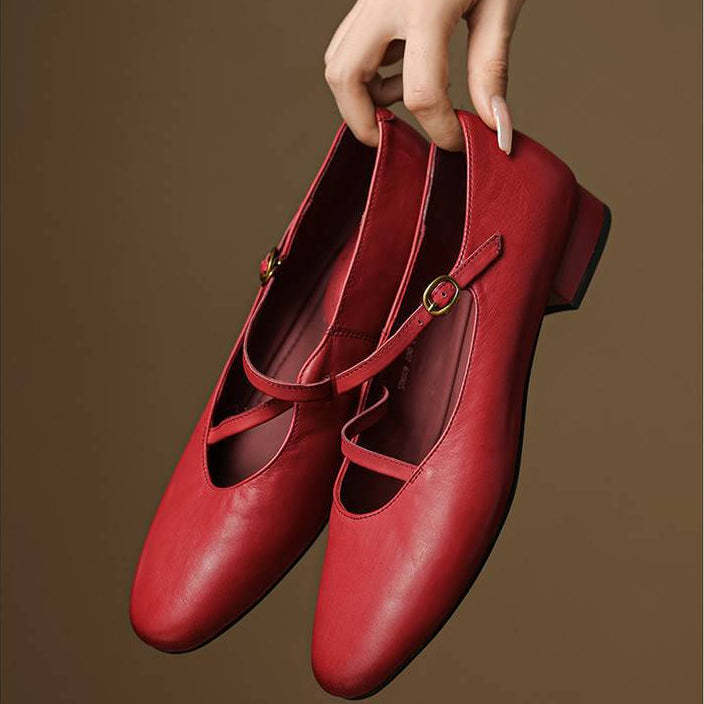Valla Genuine Leather Flats