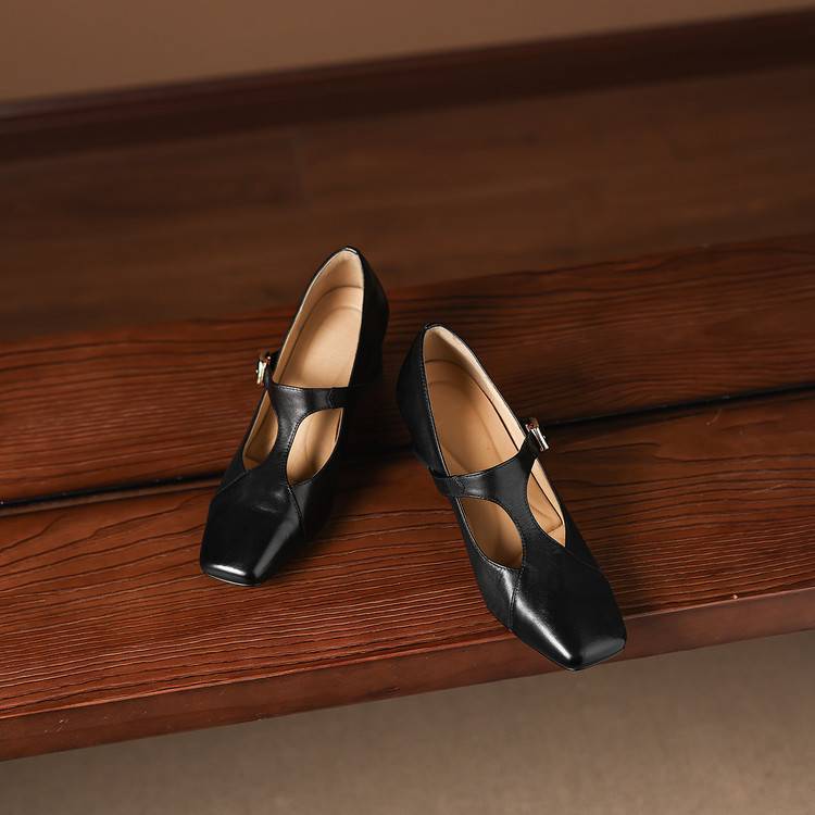 Norina Genuine Leather Heels
