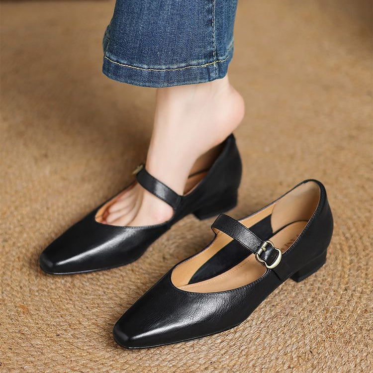 Lila Genuine Leather Flats