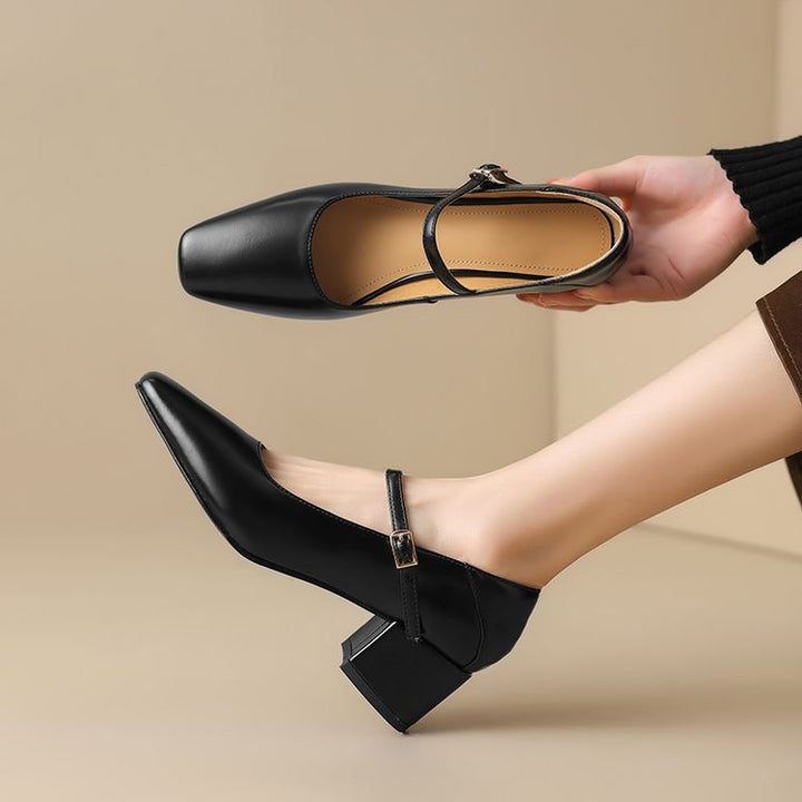 Kristen Genuine Leather Heels