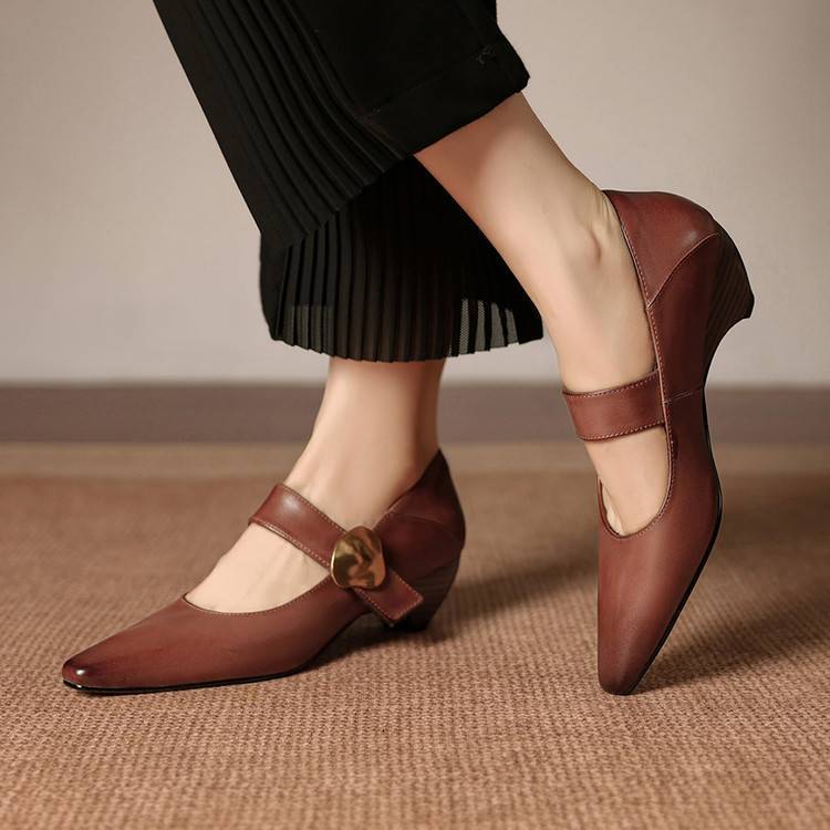 Alysa Genuine Leather Heels