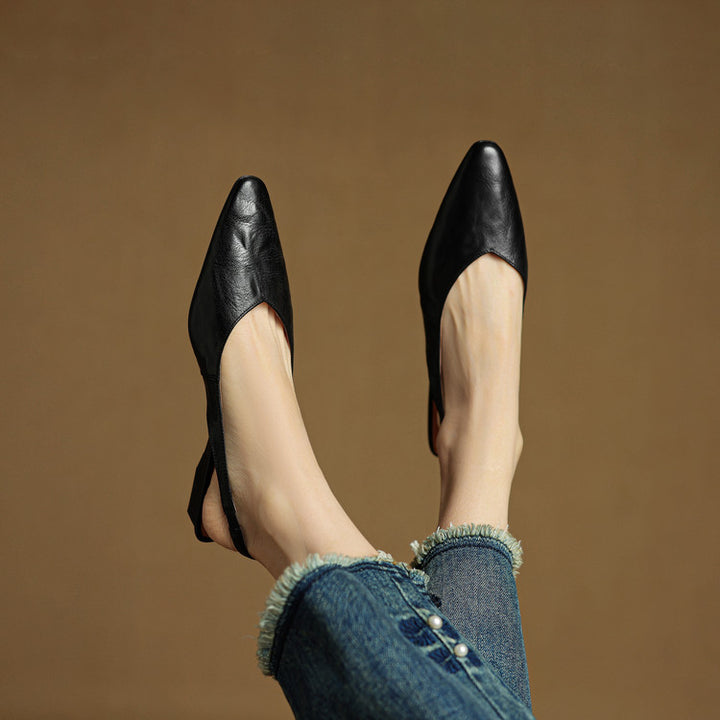 Leira Genuine Leather Mules