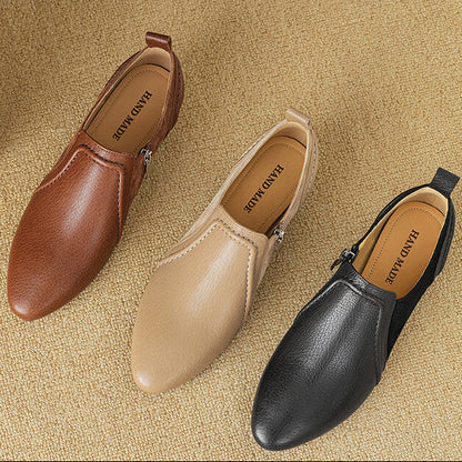 Talia Genuine Leather Flats