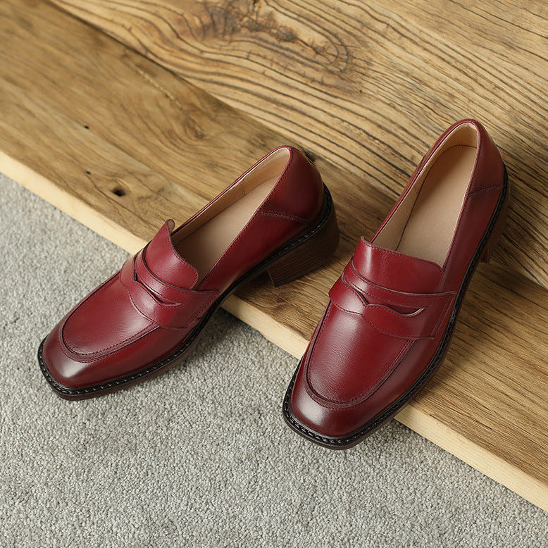 Ormont Genuine Leather Heeled loafers
