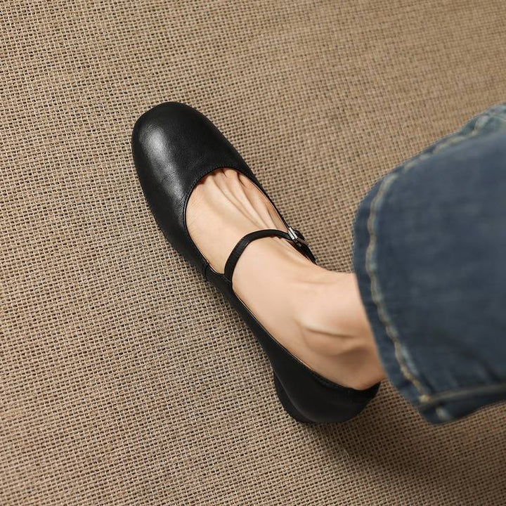 Rose Genuine Leather Flats