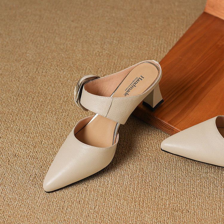 Amaria Genuine Leather Heels